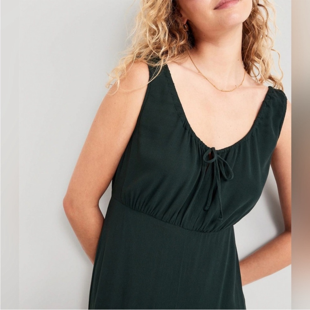 Old Navy Green Tie-Front Sleeveless Dress size M - Picture 7 of 8
